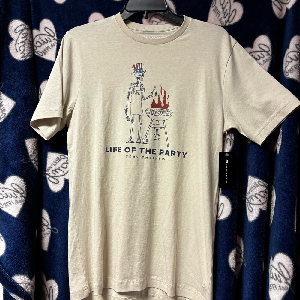 Travis Mathew Sand 'Life of the Party' Skeleton Grill Graphic Tee